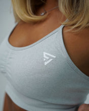 Load image into Gallery viewer, NEW SEAMLESS SPORTS BRA IN LIGHT GREY
